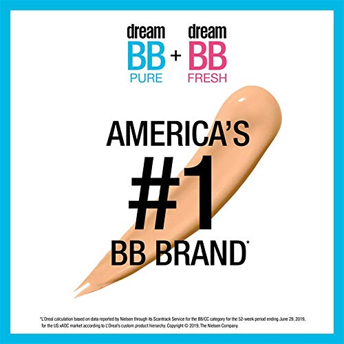 Maybelline Makeup Dream Pure BB Cream, Medium/Deep Skintones, BB Cream Face Makeup, 1 fl oz