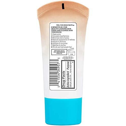 Maybelline Makeup Dream Pure BB Cream, Medium/Deep Skintones, BB Cream Face Makeup, 1 fl oz