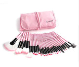 MONZÓ, Set Profesional de Brochas para Maquillaje 32 Piezas (Rosa)