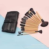 Maquillali Set profesional de 24 piezas brochas para maquillaje (Madera Original), Mejor regalo para Mamá