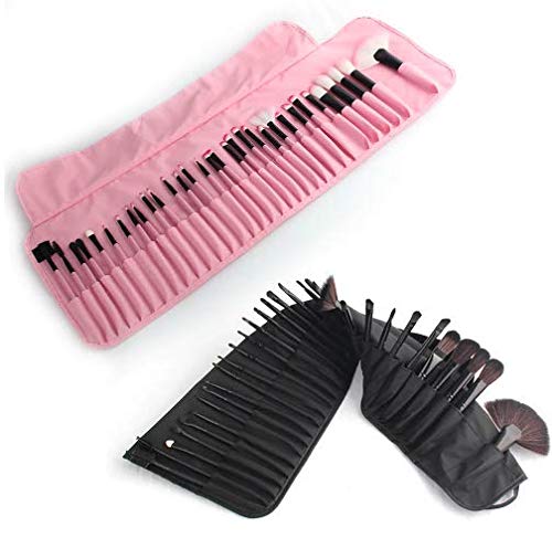 MONZÓ, Set Profesional de Brochas para Maquillaje 32 Piezas (Rosa)