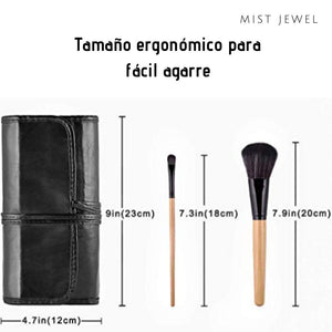 Kit Set de brochas de maquillaje profesional de 32 piezas | Base Makeup Professional, pinceles de madera, suaves brocha belleza mujer con estuche