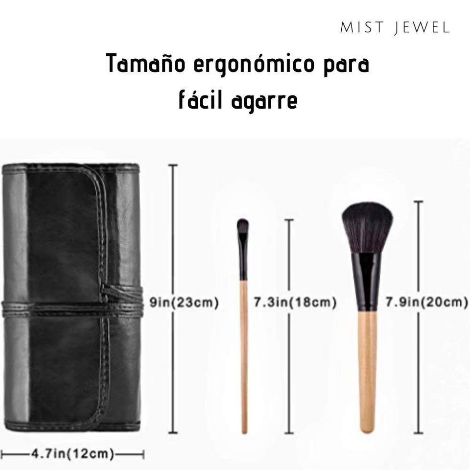 Kit Set de brochas de maquillaje profesional de 32 piezas | Base Makeup Professional, pinceles de madera, suaves brocha belleza mujer con estuche