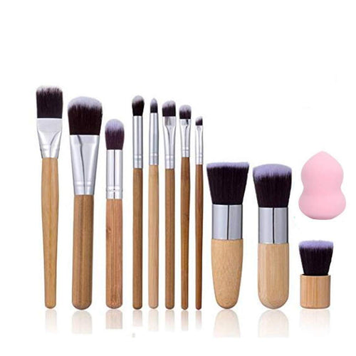 okasis Pinceles de maquillaje, Kit de brochas de maquillaje profesional de 12 piezas set,Base Maquillaje Professional,Suaves Brochas de maquillaje con bolsa de almacenamiento (12 Piezas)