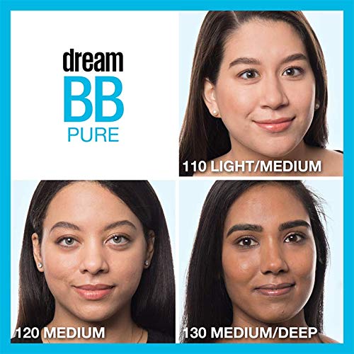 Maybelline Makeup Dream Pure BB Cream, Medium/Deep Skintones, BB Cream Face Makeup, 1 fl oz