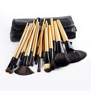 Maquillali Set profesional de 24 piezas brochas para maquillaje (Madera Original), Mejor regalo para Mamá