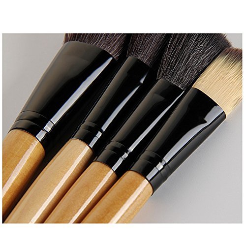 Maquillali Set profesional de 24 piezas brochas para maquillaje (Madera Original), Mejor regalo para Mamá