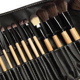 Maquillali Set profesional de 24 piezas brochas para maquillaje (Madera Original), Mejor regalo para Mamá