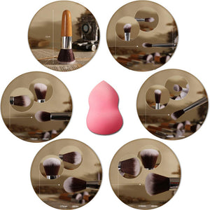 okasis Pinceles de maquillaje, Kit de brochas de maquillaje profesional de 12 piezas set,Base Maquillaje Professional,Suaves Brochas de maquillaje con bolsa de almacenamiento (12 Piezas)