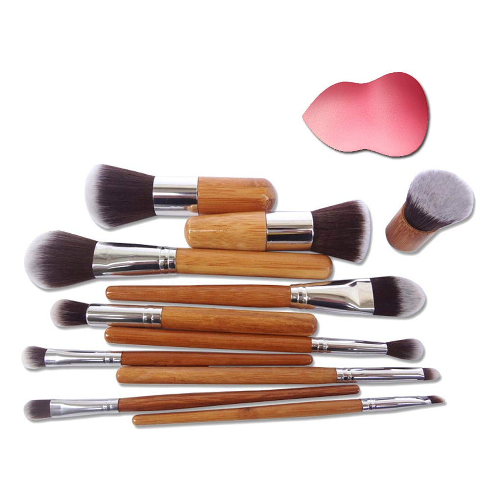okasis Pinceles de maquillaje, Kit de brochas de maquillaje profesional de 12 piezas set,Base Maquillaje Professional,Suaves Brochas de maquillaje con bolsa de almacenamiento (12 Piezas)