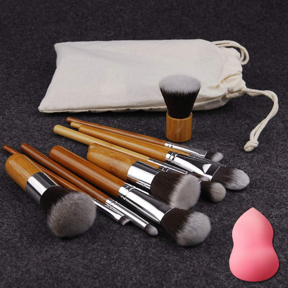 okasis Pinceles de maquillaje, Kit de brochas de maquillaje profesional de 12 piezas set,Base Maquillaje Professional,Suaves Brochas de maquillaje con bolsa de almacenamiento (12 Piezas)