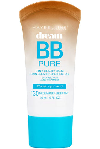 Maybelline Makeup Dream Pure BB Cream, Medium/Deep Skintones, BB Cream Face Makeup, 1 fl oz