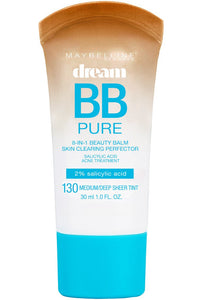 Maybelline Makeup Dream Pure BB Cream, Medium/Deep Skintones, BB Cream Face Makeup, 1 fl oz