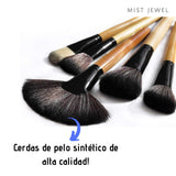 Kit Set de brochas de maquillaje profesional de 32 piezas | Base Makeup Professional, pinceles de madera, suaves brocha belleza mujer con estuche