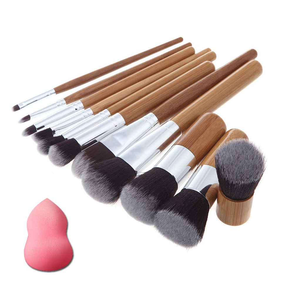 okasis Pinceles de maquillaje, Kit de brochas de maquillaje profesional de 12 piezas set,Base Maquillaje Professional,Suaves Brochas de maquillaje con bolsa de almacenamiento (12 Piezas)