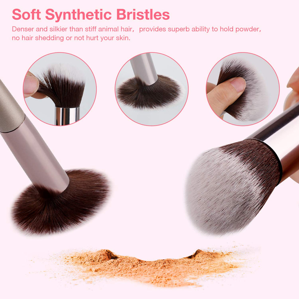 VACNITE Set de Brochas Maquillaje Profesional 9 Piezas