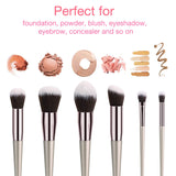 VACNITE Set de Brochas Maquillaje Profesional 9 Piezas