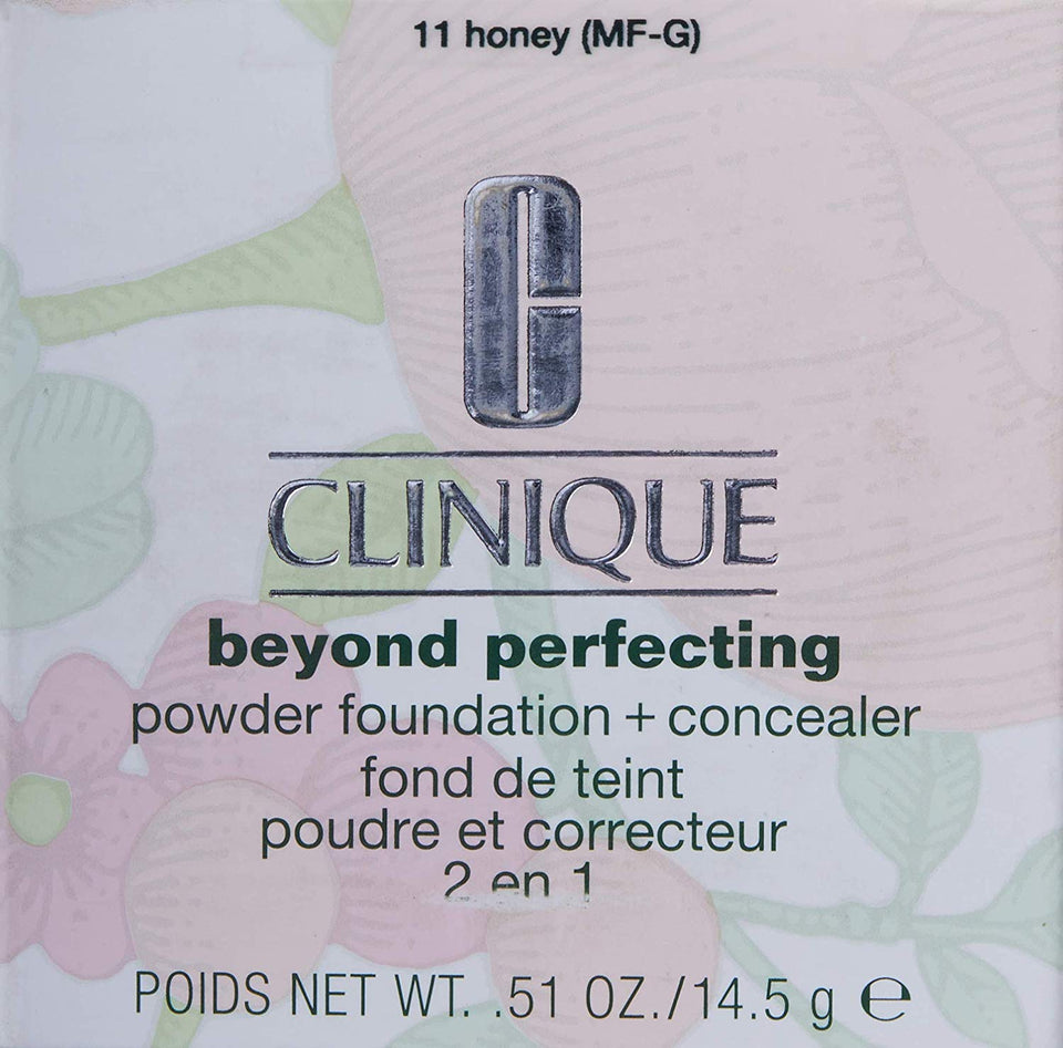 Clinique Beyond Perfecting Powder Foundation+Concealer #11 Honey(MF-G) - Dry Com. To Oily for Women 0.51 oz