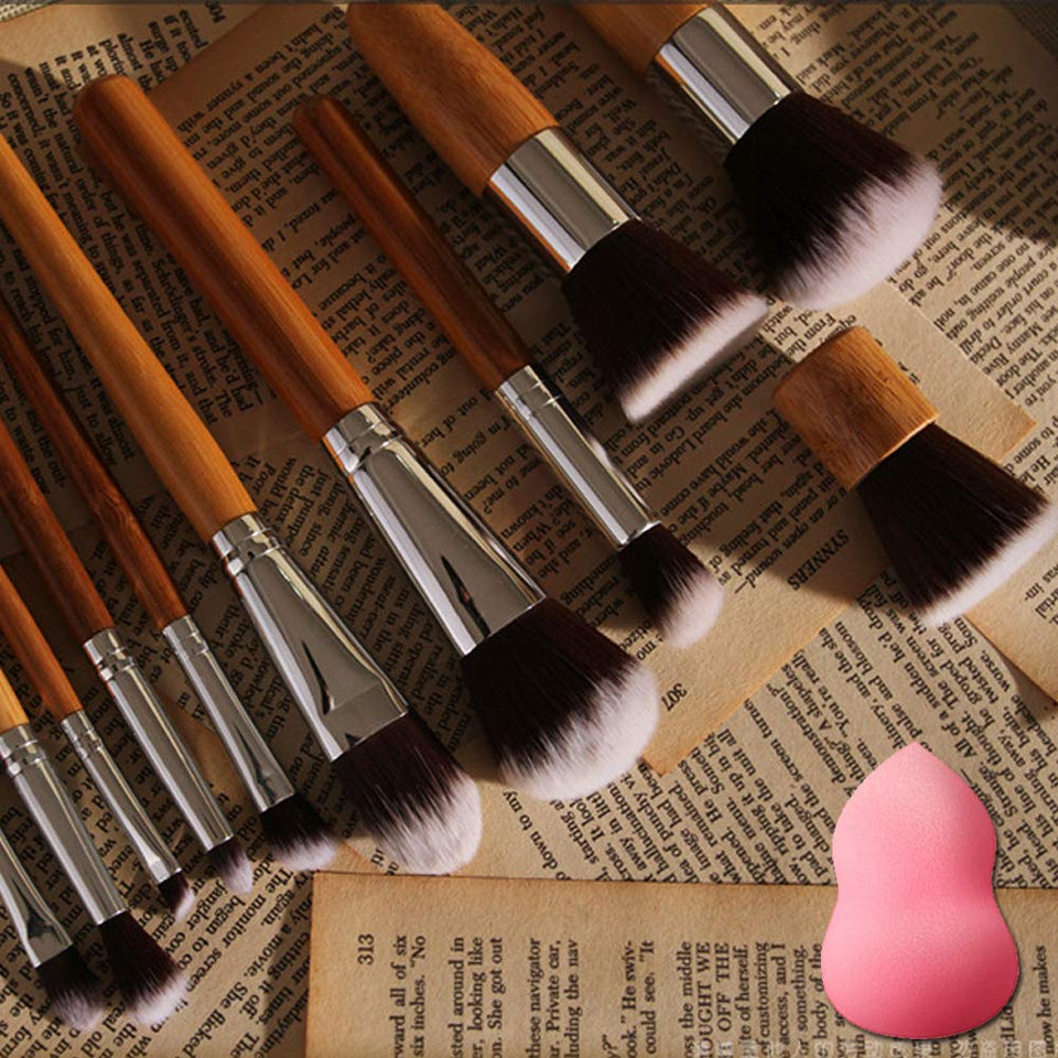 okasis Pinceles de maquillaje, Kit de brochas de maquillaje profesional de 12 piezas set,Base Maquillaje Professional,Suaves Brochas de maquillaje con bolsa de almacenamiento (12 Piezas)