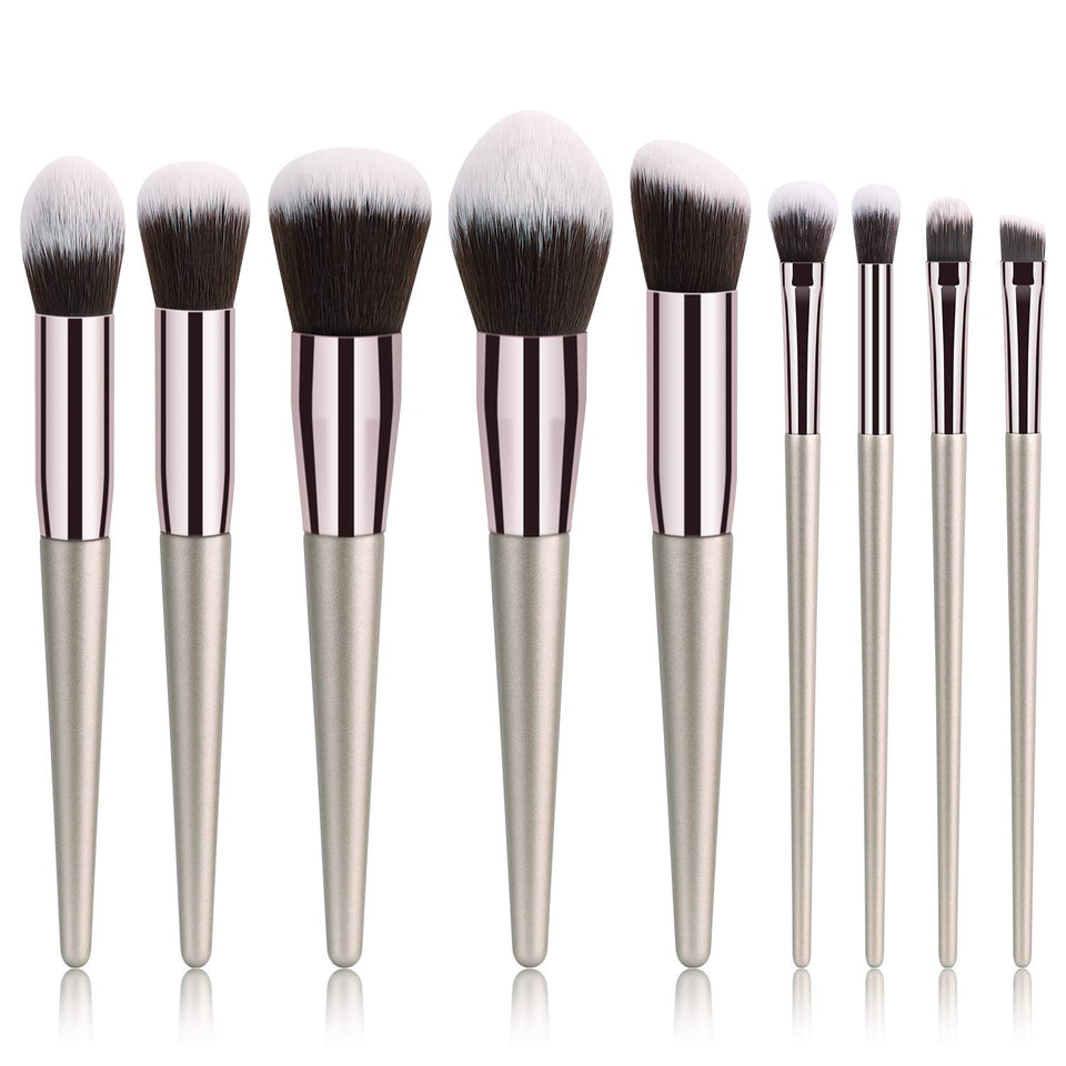VACNITE Set de Brochas Maquillaje Profesional 9 Piezas
