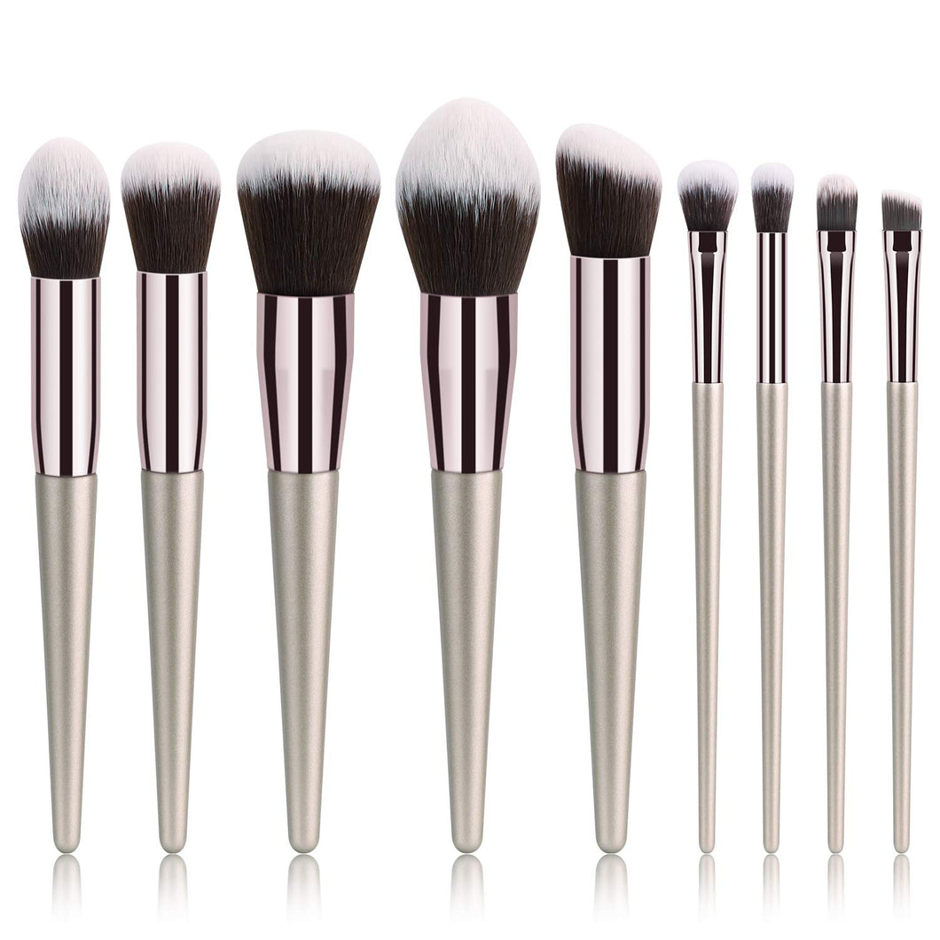 VACNITE Set de Brochas Maquillaje Profesional 9 Piezas
